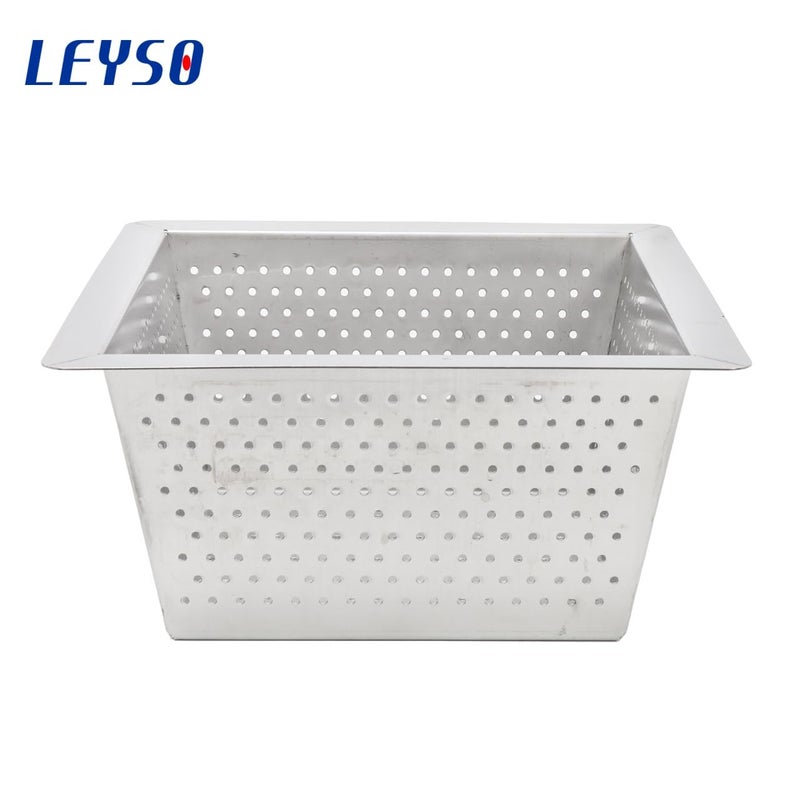 Leyso Stainless Steel Floor Sink Top Hang Basket Strainer Sink Drain Cover 10â€ x 10â€ x 4-3/4â€ for Kitchen, Restaurant, Bar, Buffet (4-3/4"H SS) - Image 2